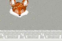 Lillestoff Fuchs im Winterwald Panel 80cm Jersey