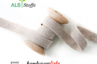 Albstoffe Flachkordel  beige meliert 1,2cm
