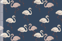 Elvelyckan Design Flamingo dunkelblau French Terry