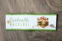 Acufactum Webetikett Weihnachtsbäckerei 20x65mm
