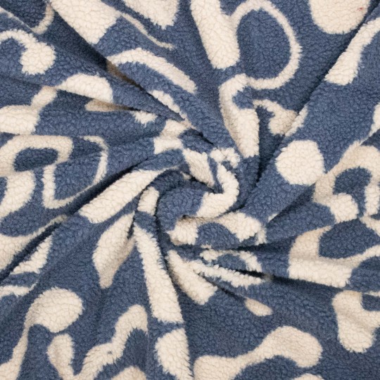 Polytex Stoffen Plüsch Waves blau