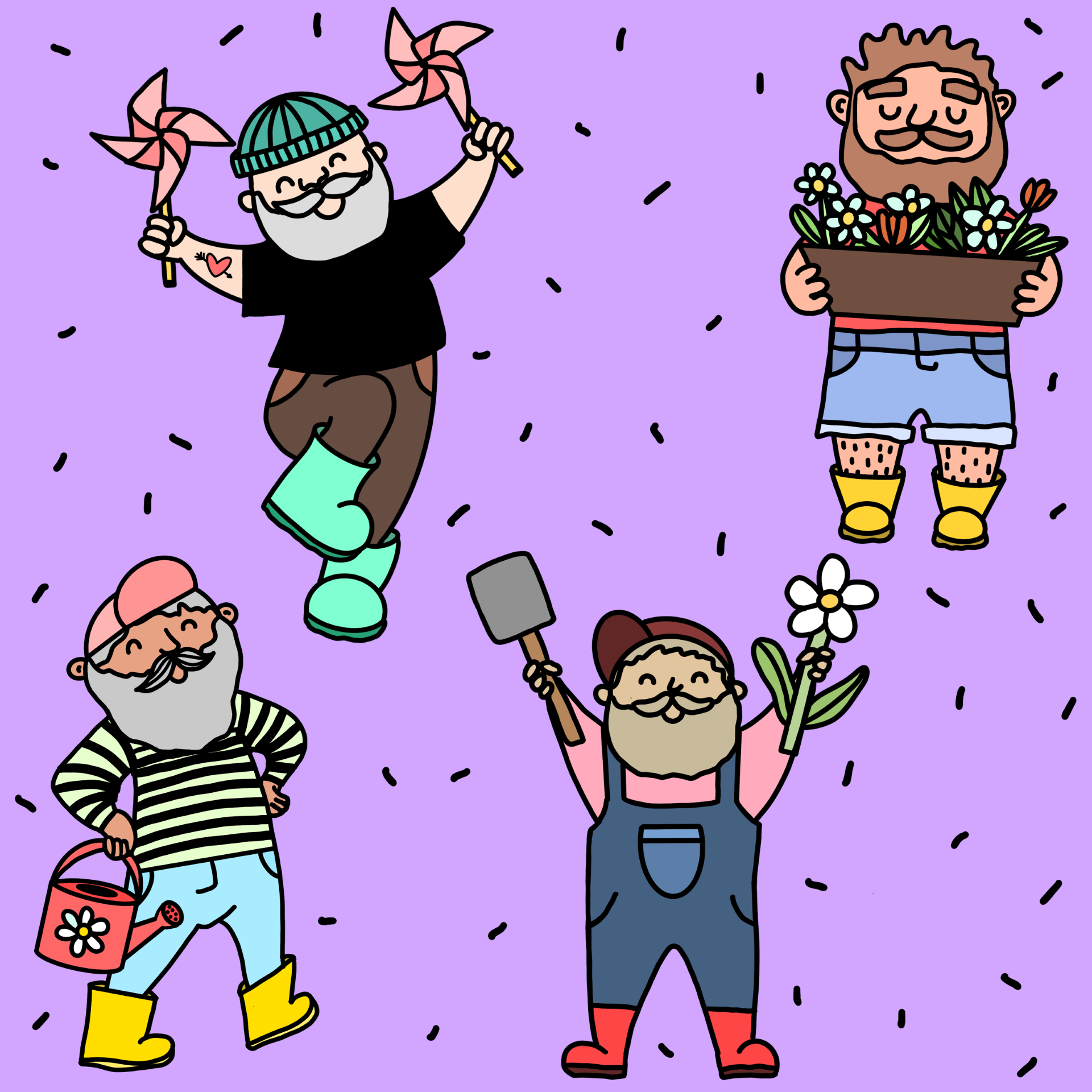 LAGERWARE Miss Alexis EP Gartenzwerge flieder Jersey